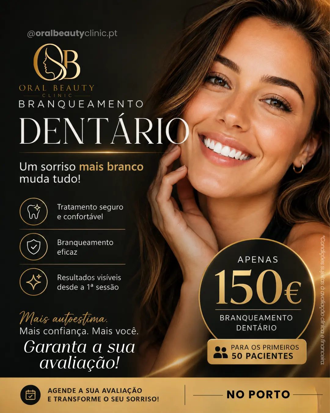Campanha Oral Beauty de branqueamento dentário pelo valor de 150 euros